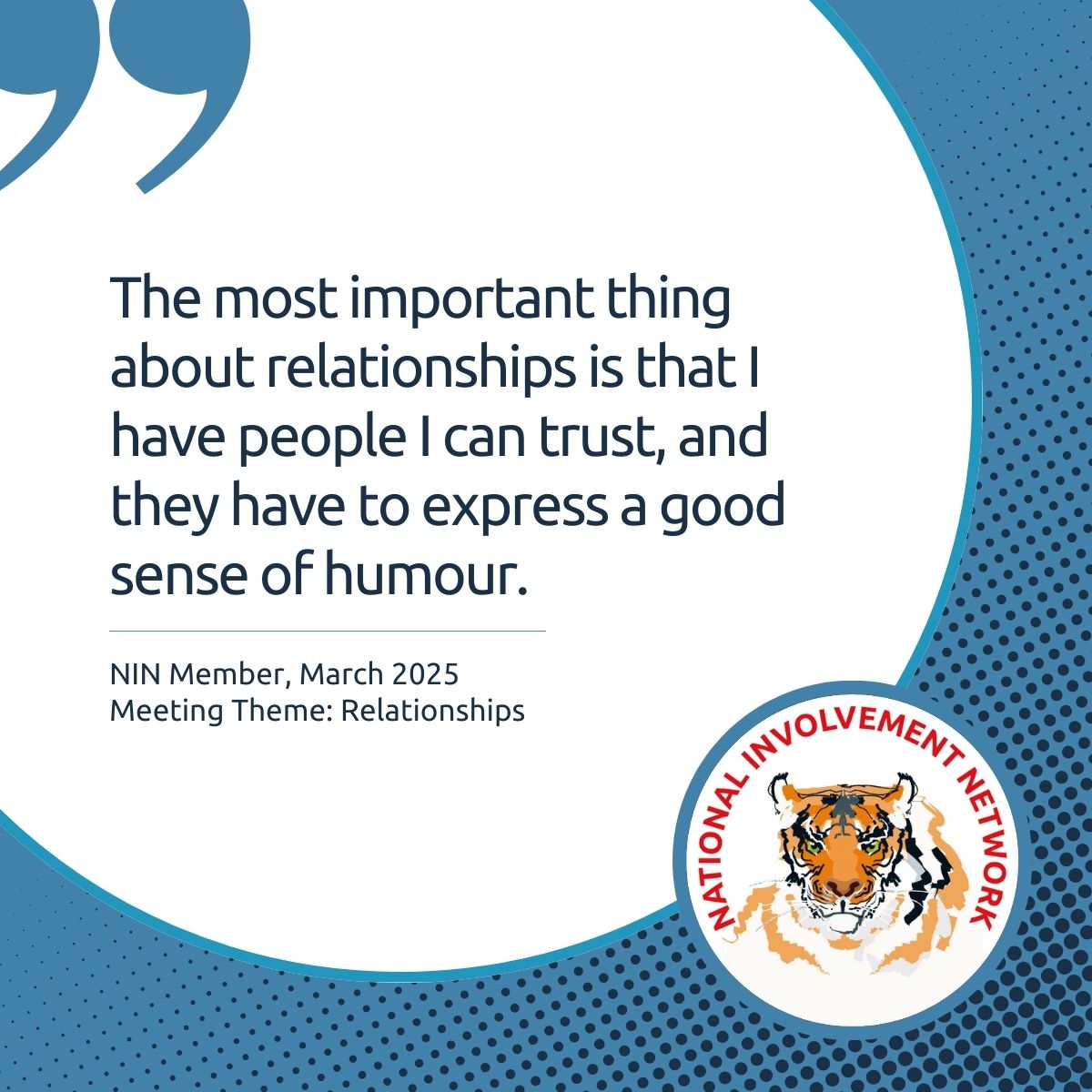 One of the words that came up time and time again at our last NIN meeting when talking about relationships was trust.