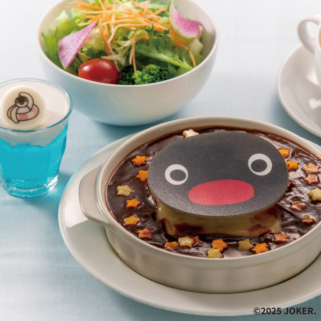 池の平ホテルのレストラン「湖畔の風ランチ＆カフェ」にピングーの