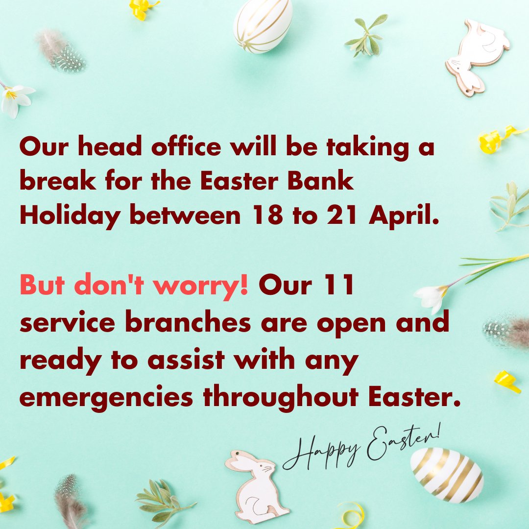 From all of us at Stannah Lifts, we wish you a hoppy Easter! 🐰

Our head office is closed between 18 to 21 April, but our 11 branches will remain open over the Easter Bank Holiday to deal with any service or repair issues. Contact them here - hubs.la/Q03bwj2F0