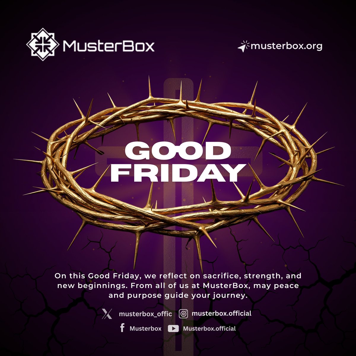 musterbox_offic's tweet photo. On this Good Friday, we honor sacrifice, reflect on strength, and embrace new beginnings. May peace and purpose guide your path. #GoodFriday #MusterBox https://t.co/iyc8QiQGwu