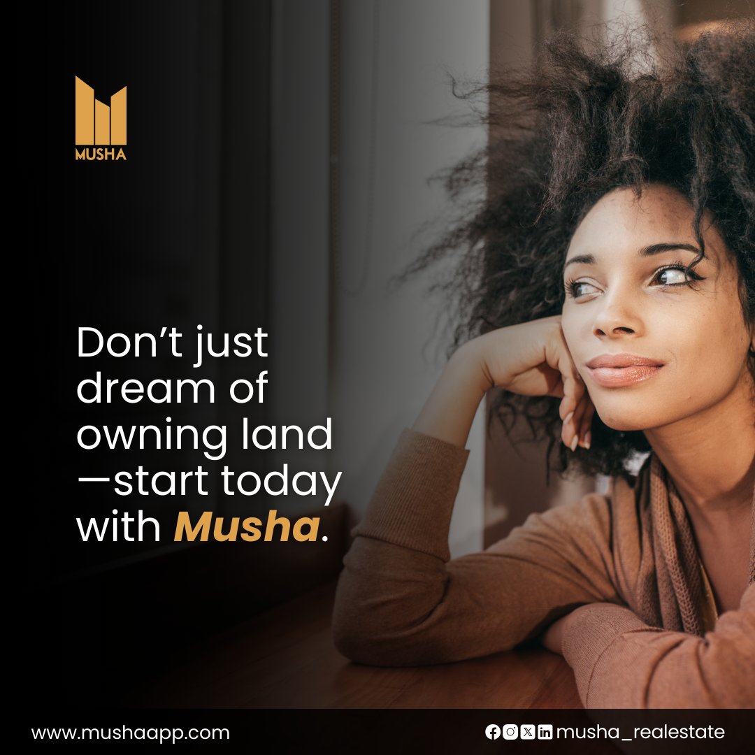 musharealestate's tweet photo. Tired of dreaming about owning land? With Musha, you can co-own real estate and start building wealth today!!
#mushaapp #coownland #realestate #wealthbuilding #ownwithmusha https://t.co/xBKLwgqzwT