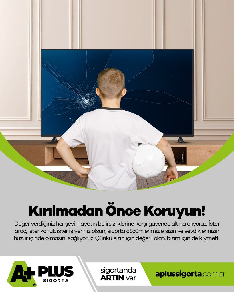 Sigorta ve kaskonuzda ARTINIZ olsun isterseniz bize ulaşın!

Arayın : 0332 320 01 01
Yazın : 0544 932 01 01
Tıklayın : aplussigorta.com.tr

#sigortacılık #sağlık #tamamlayıcısağlıksigortası #sigorta #aplussigorta #indirim #konya