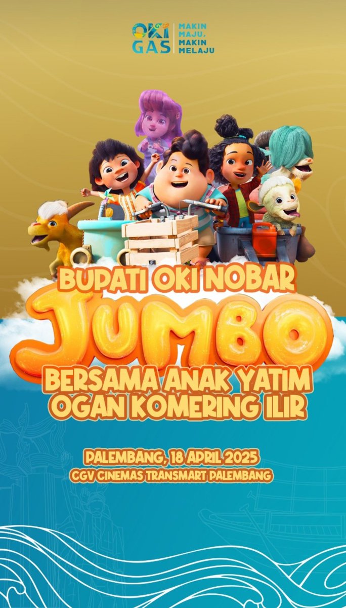 di kabupaten gua bupati nya ngajak anak-anak yatim nobar bang <a href="/Adriandhy/">FILM JUMBO SEDANG TAYANG DI BIOSKOP!</a> 
wlaupun di kabupaten kita gada bioskop, diajak ke kota terdekat itu 😁

ternyata efek jumbo sampe ke daerah sini