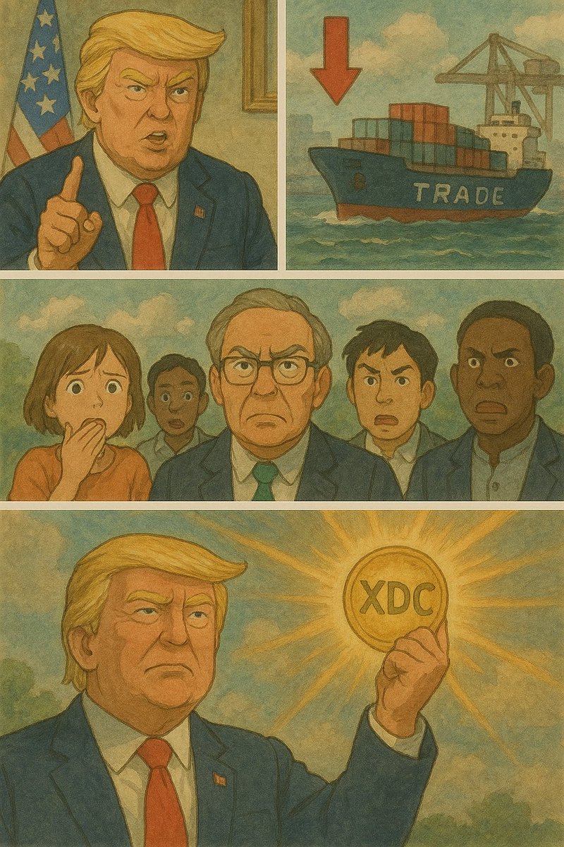 XDC0424's tweet photo. トランプ関税による貿易戦争
⇩
貿易に便利なデジタル通貨の採択
⚡️⚡️⚡️#XDC⚡️⚡️⚡️🚀🚀🚀 https://t.co/HjGQrI2o9Y