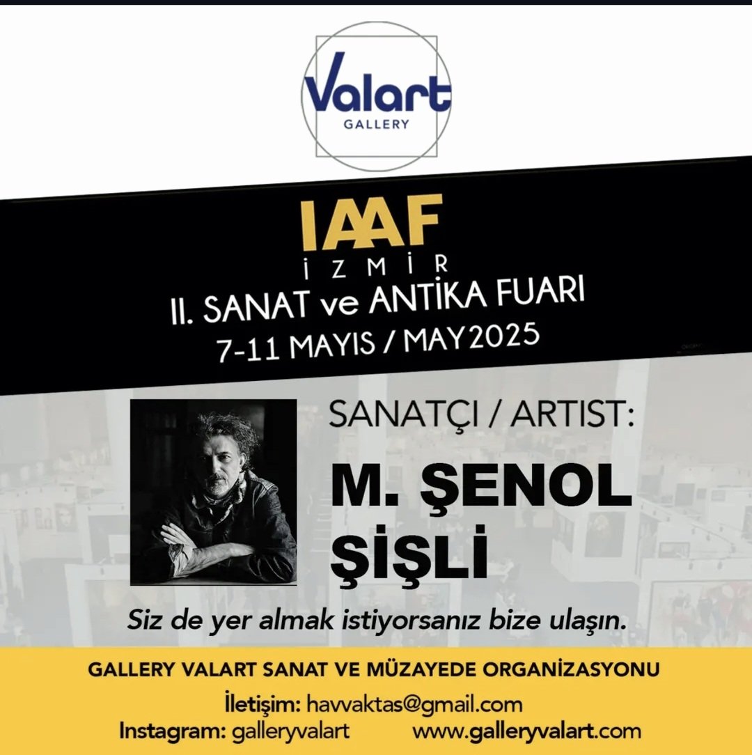 mssisli's tweet photo. 📢7-11 Mayıs IAAF fuarında, Valart Galeri standında resimlerimi görebilirsiniz.🎨@valartgalery https://t.co/FjjBJ3aoHr