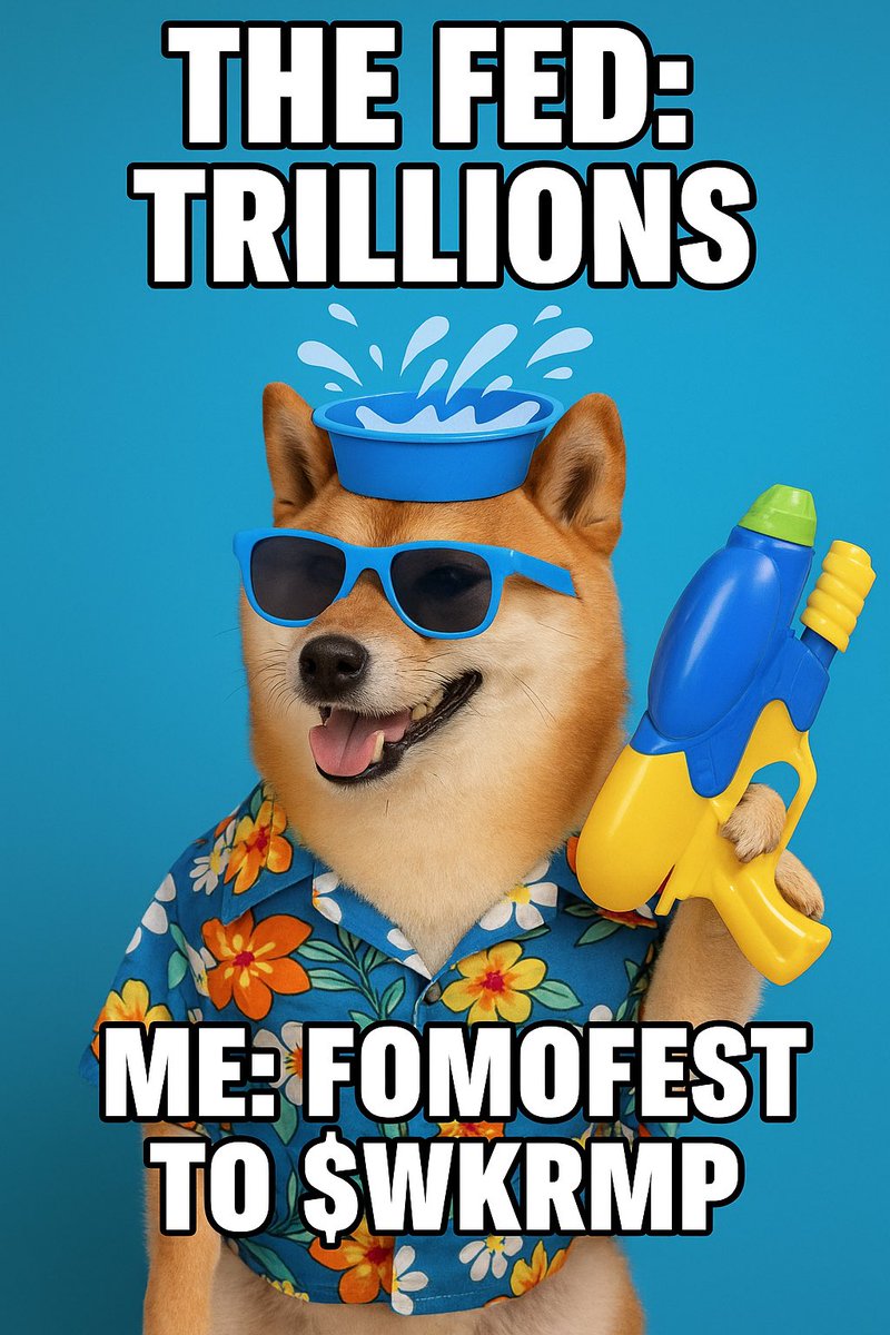 WKRMPfest's tweet photo. “Ready to splash like this doggo?
This Songkran isn’t just wet—it’s WET &amp; WILD!
Stack up your $WKRMP and join the #SONGKRAMPFEST fun!
Fun fact: After Songkran,Thailand celebrates Wan Lai — the water madness continues!” #WKRMP #SONGKRAMPFEST #CryptoSummer #MemeCoin #สงกรานต์Crypto https://t.co/yHM7o0Tfix