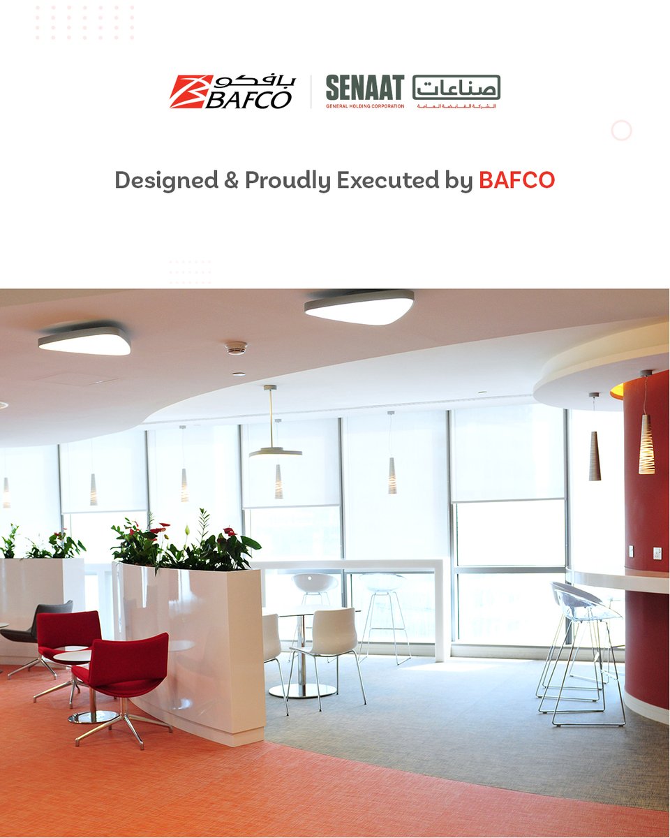 bafco's tweet photo. Proud to partner with Senaat—one of the UAE’s leading industrial investment firms—on a workspace that reflects their strength, structure, and purpose.From executive suites to collaborative zones, every detail was designed to support focus, efficiency, and long-term performance. https://t.co/fa9kB0CKTV