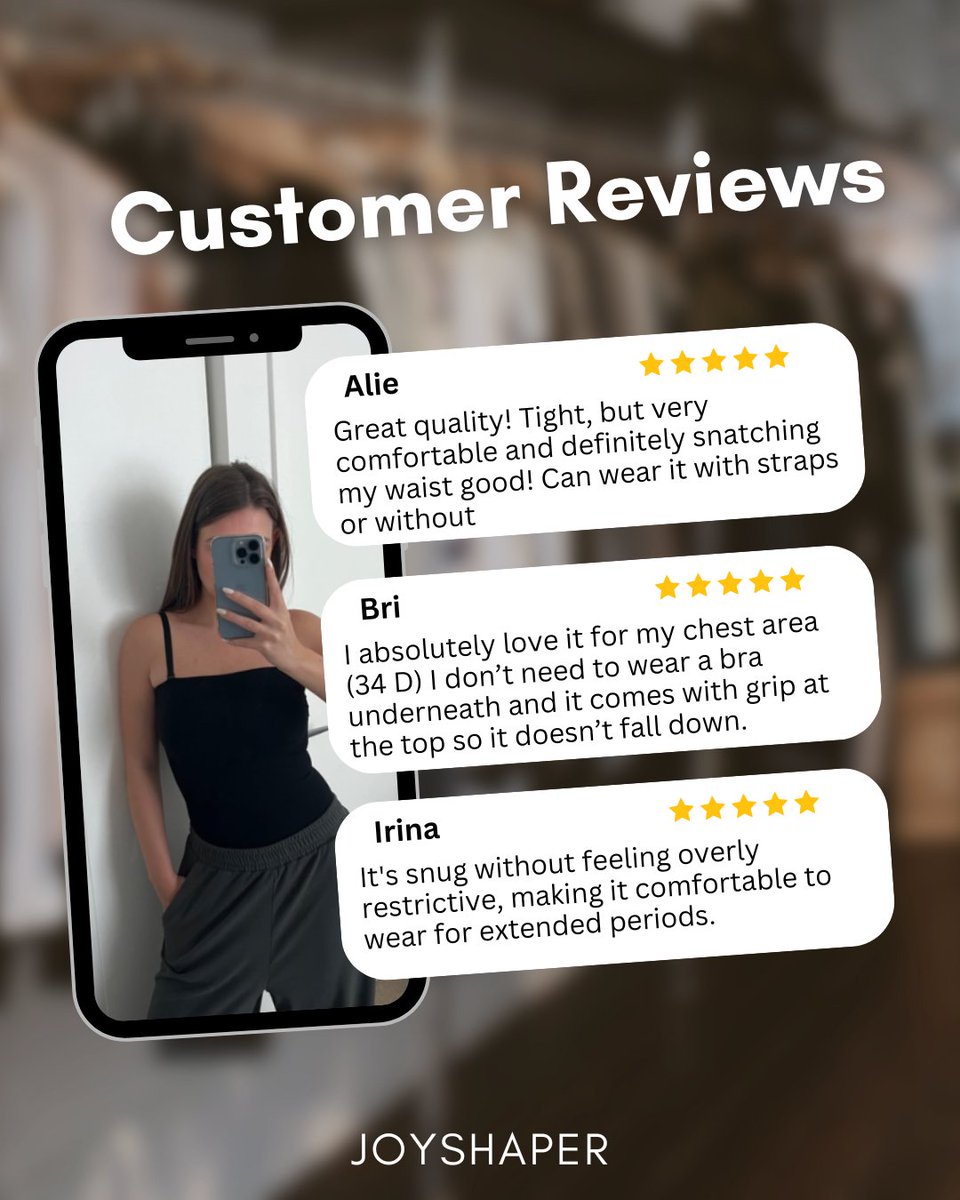 joyshaper's tweet photo. We're thrilled to see our customers loving the Joyshaper Strapless Top just as much as we do! ✨

#joyshaper #shapewearfashion #comfyshapewear #tanktopfashion #selfcare #womenempowerment #bodyacceptance #straplessfreestyle #strapless #basicstyle #customerfirst #customerreview https://t.co/VlxsijnnPR