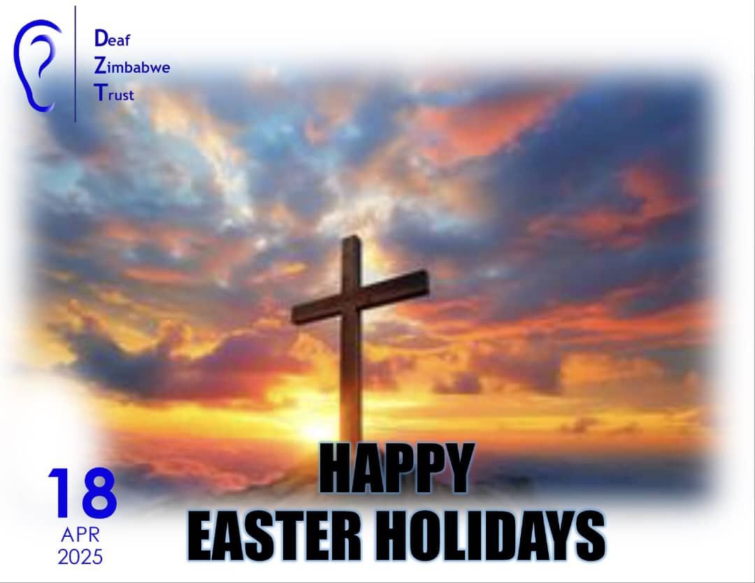 Deaf Zimbabwe Trust (@deafzimtrust) on Twitter photo Deaf Zimbabwe Trust wishes you all a joyous and secure Easter holiday.
#easter #easterholidays #easter2025
<a href="/263Chat/">263Chat.com ๐ฟ๐ผ</a>
<a href="/3KtvZim/">3Ktv</a>
<a href="/abrahammateta/">Abraham Mateta</a>
<a href="/capitalkfm/">Capitalk100.4fm</a>
<a href="/MoJLPA/">Ministry of Justice, Legal & Parliamentary Affairs</a>
<a href="/ParliamentZim/">Parliament of Zimbabwe</a>
<a href="/GenderZimbabwe/">Zimbabwe Gender Commission</a>
<a href="/HeraldZimbabwe/">The Herald Zimbabwe</a>
<a href="/HCYF2020/">Hope For Children & Youth Foundation</a>
<a href="/LRFZimbabwe/">Legal Resources Foundation</a>
<a href="/MoPSEZim/">Ministry of P&S EdZW</a>
<a href="/MUSASAZIM/">MUSASA</a>
<a href="/nangozimbabwe/">NANGO Zimbabwe</a> Deaf Zimbabwe Trust wishes you all a joyous and secure Easter holiday.
#easter #easterholidays #easter2025
<a href="/263Chat/">263Chat.com ๐ฟ๐ผ</a>
<a href="/3KtvZim/">3Ktv</a>
<a href="/abrahammateta/">Abraham Mateta</a>
<a href="/capitalkfm/">Capitalk100.4fm</a>
<a href="/MoJLPA/">Ministry of Justice, Legal & Parliamentary Affairs</a>
<a href="/ParliamentZim/">Parliament of Zimbabwe</a>
<a href="/GenderZimbabwe/">Zimbabwe Gender Commission</a>
<a href="/HeraldZimbabwe/">The Herald Zimbabwe</a>
<a href="/HCYF2020/">Hope For Children & Youth Foundation</a>
<a href="/LRFZimbabwe/">Legal Resources Foundation</a>
<a href="/MoPSEZim/">Ministry of P&S EdZW</a>
<a href="/MUSASAZIM/">MUSASA</a>
<a href="/nangozimbabwe/">NANGO Zimbabwe</a>
