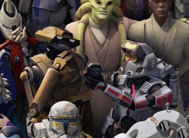 tech showing the tactical droid his data pad i’m gonna cry