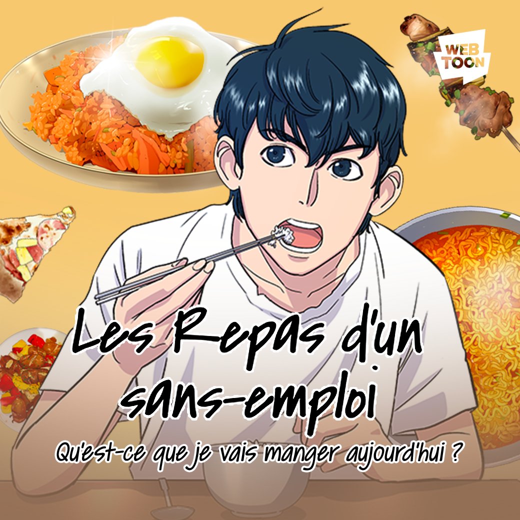 webtoonfrance's tweet photo. Jae ho est sans emploi et vient de se faire larguer... Sa seule certitude ? Ce qu’il va manger. De son côté, Eun ho a tout quitté après un burn-out. Deux inconnus, paumés mais gourmands, que la vie pourrait réunir autour d’un bon plat… ou deux 🍝

#LesRepasDunSansEmploi #WEBTOON https://t.co/SnFABTl2I2