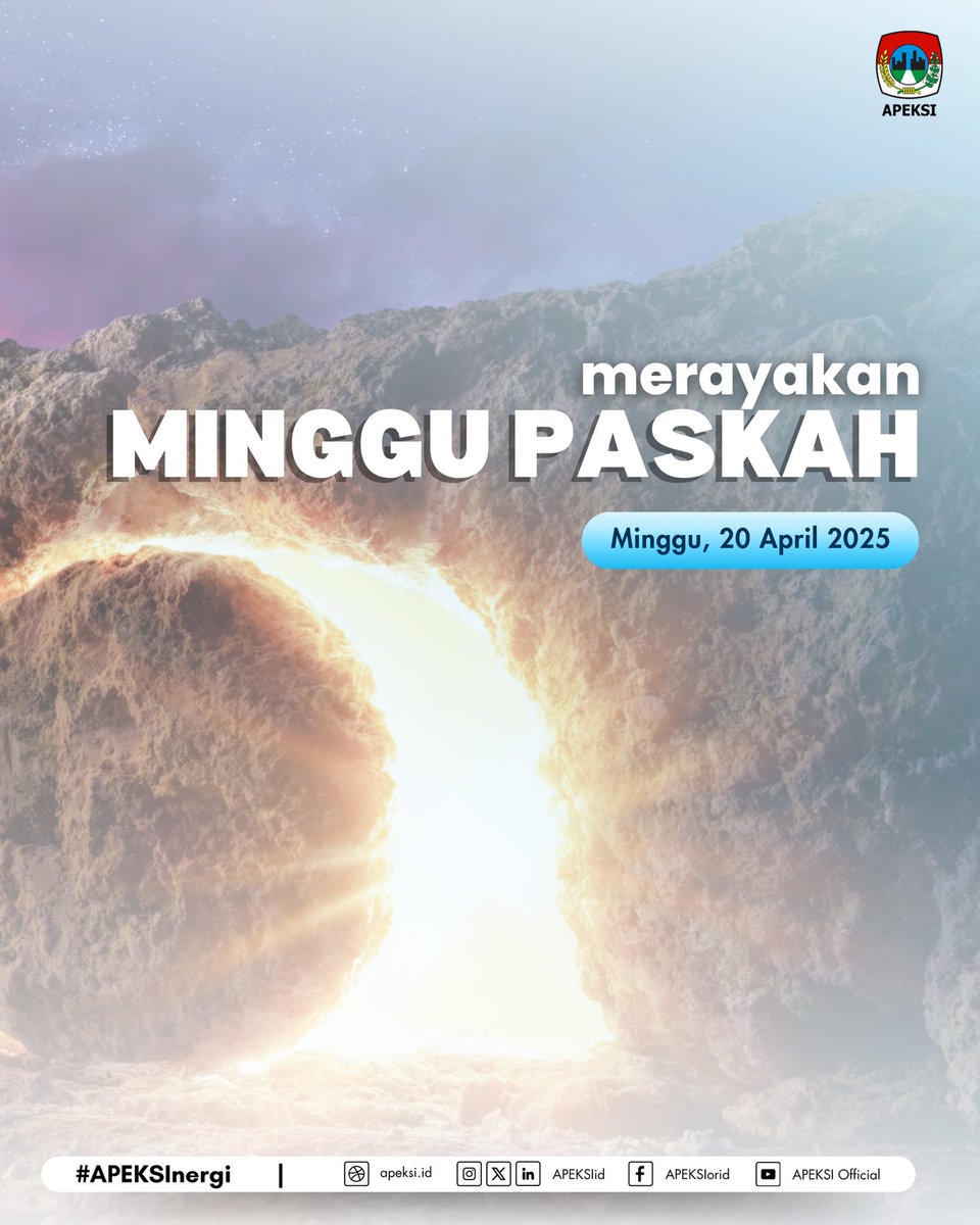 Selamat menghayati KAMIS PUTIH
memperingati JUMAT AGUNG
merenungkan SABTU SUNYI
dan merayakan PASKAH

#APEKSInergi
#paskah