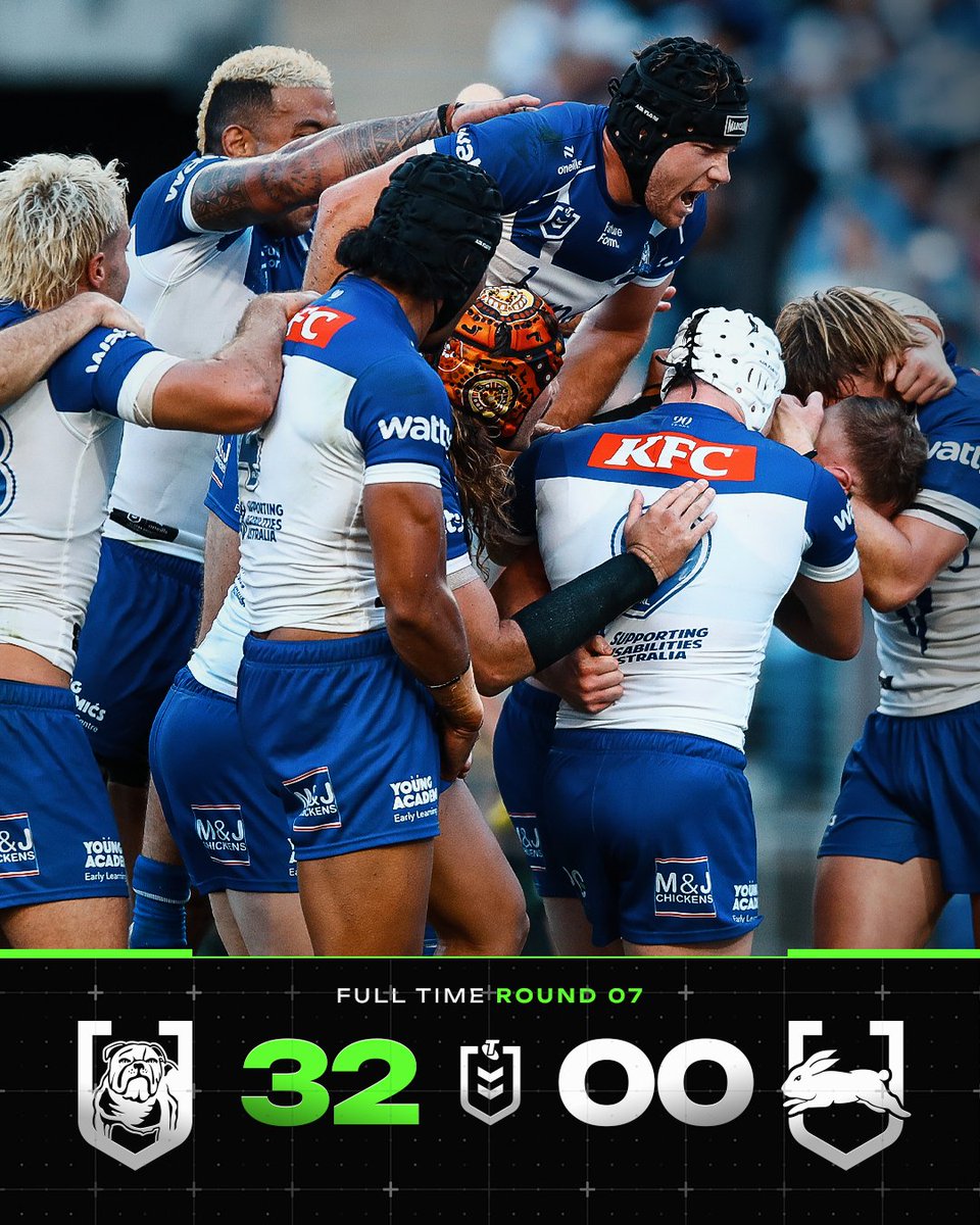 NRL's tweet photo. FULL TIME 🐶

#NRLBulldogsSouths https://t.co/an7yEf7m53