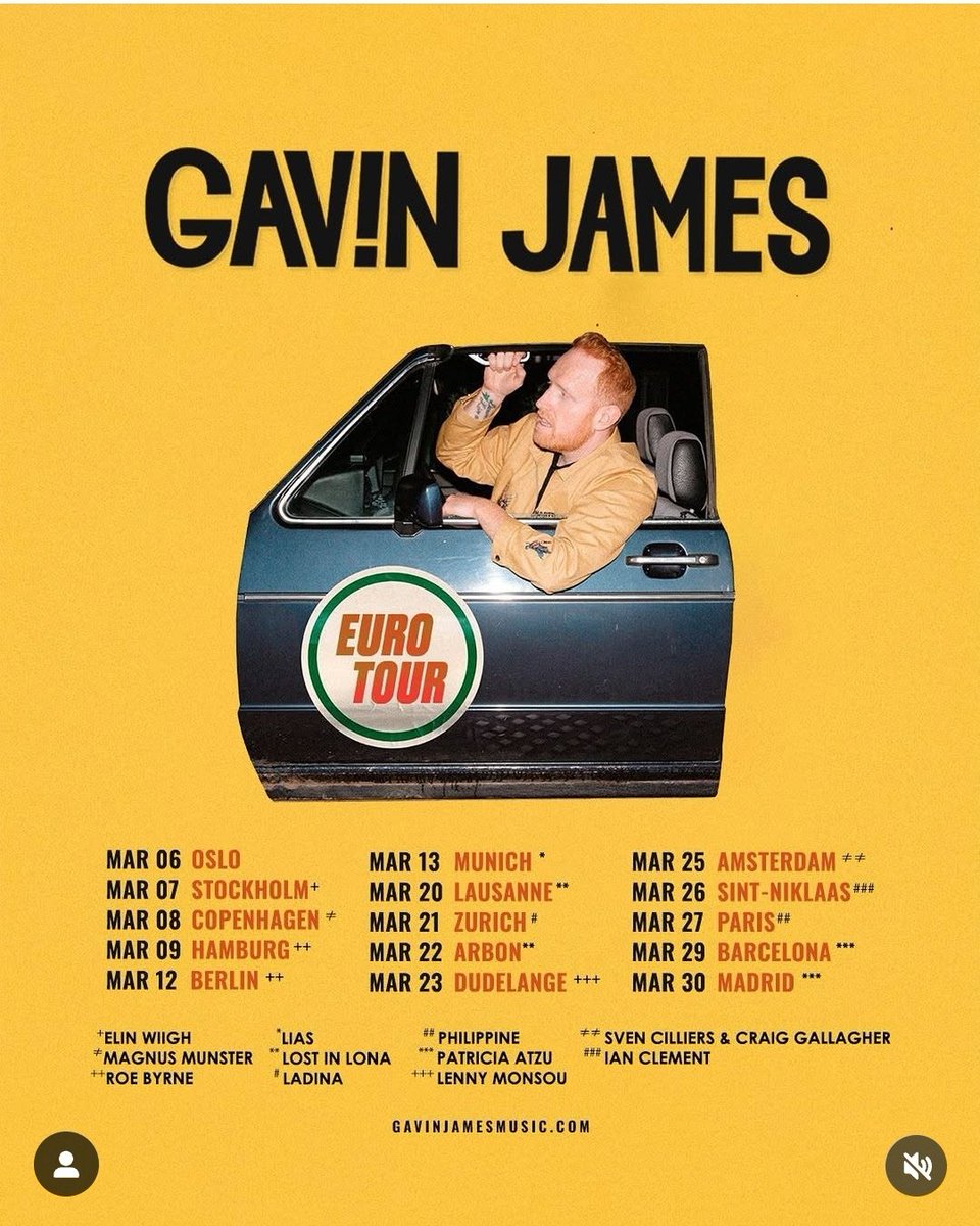 AES_AudioEdge's tweet photo. AES : GAVIN JAMES 
2025 TOUR LEGS https://t.co/B9prTeuNWK