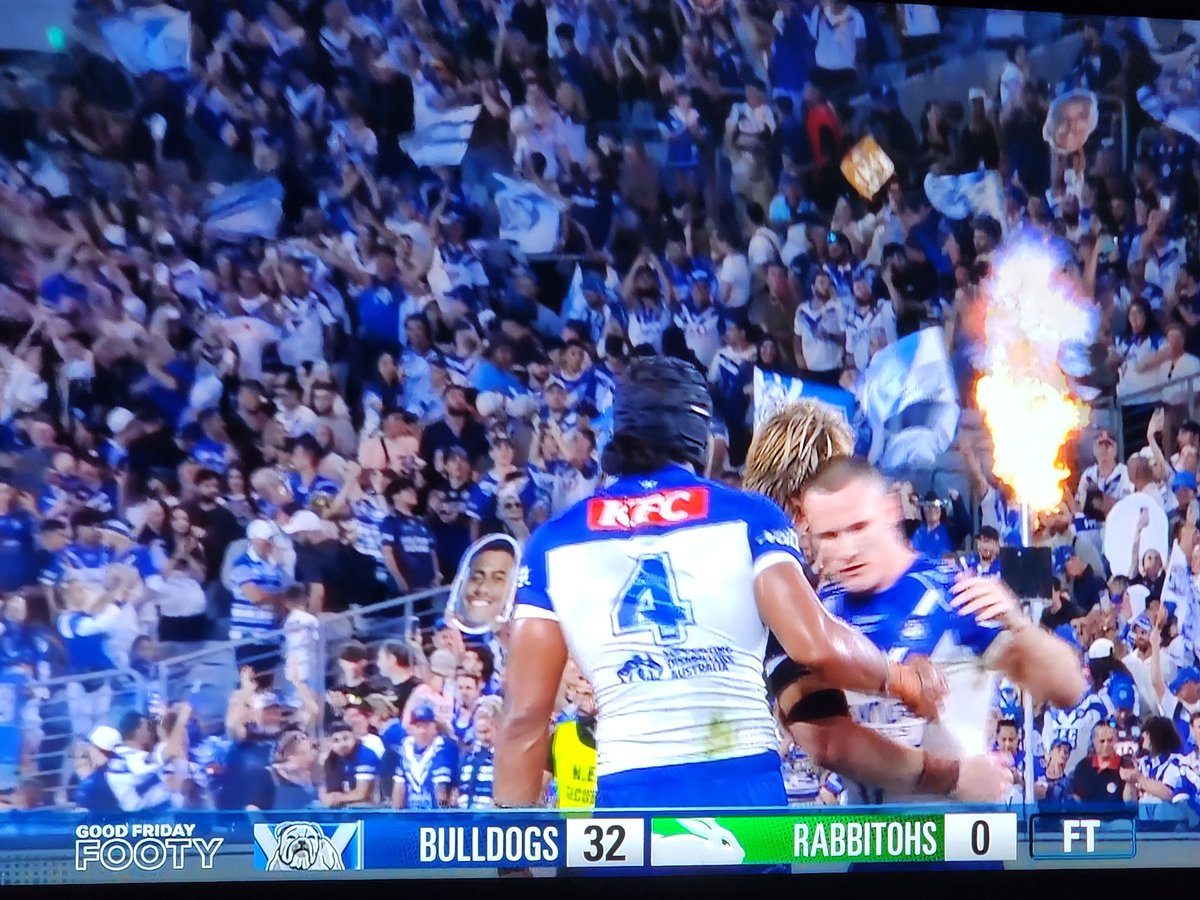 Randy_Tandy's tweet photo. The Bunnies have delivered an early Easter Egg 

#NRLBulldogsSouths https://t.co/PH9trgIk6B