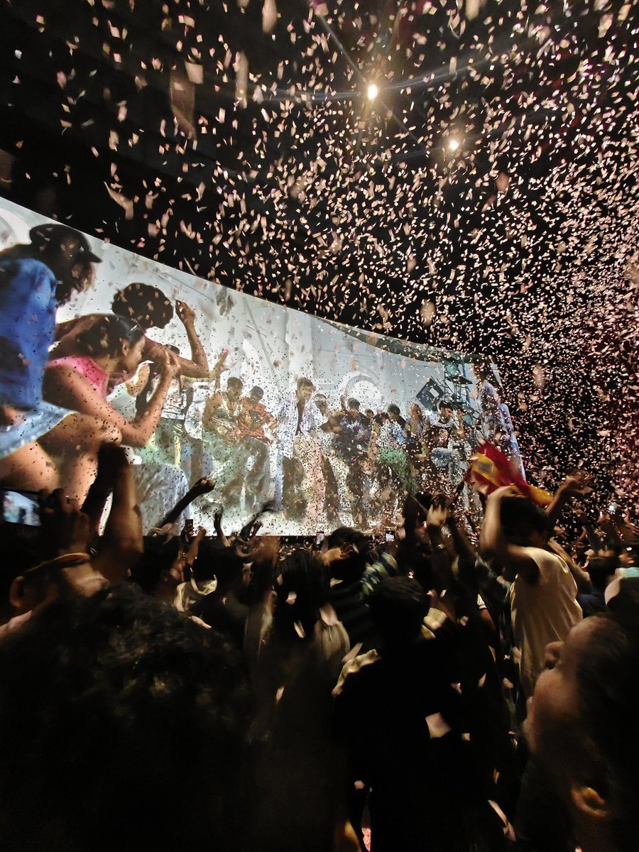aviixemsu's tweet photo. Look at this madness.
A 2005 film re-released. Yet the roar? 
Louder than ever.
Confetti. Cheers. Chills. TEARS. 

This is what happens when a boy next door becomes the heartbeat of millions.

This isn’t stardom. This is legacy.
He isn’t part of Tamil Cinema.
He is Tamil Cinema. https://t.co/2WCrjncnW8