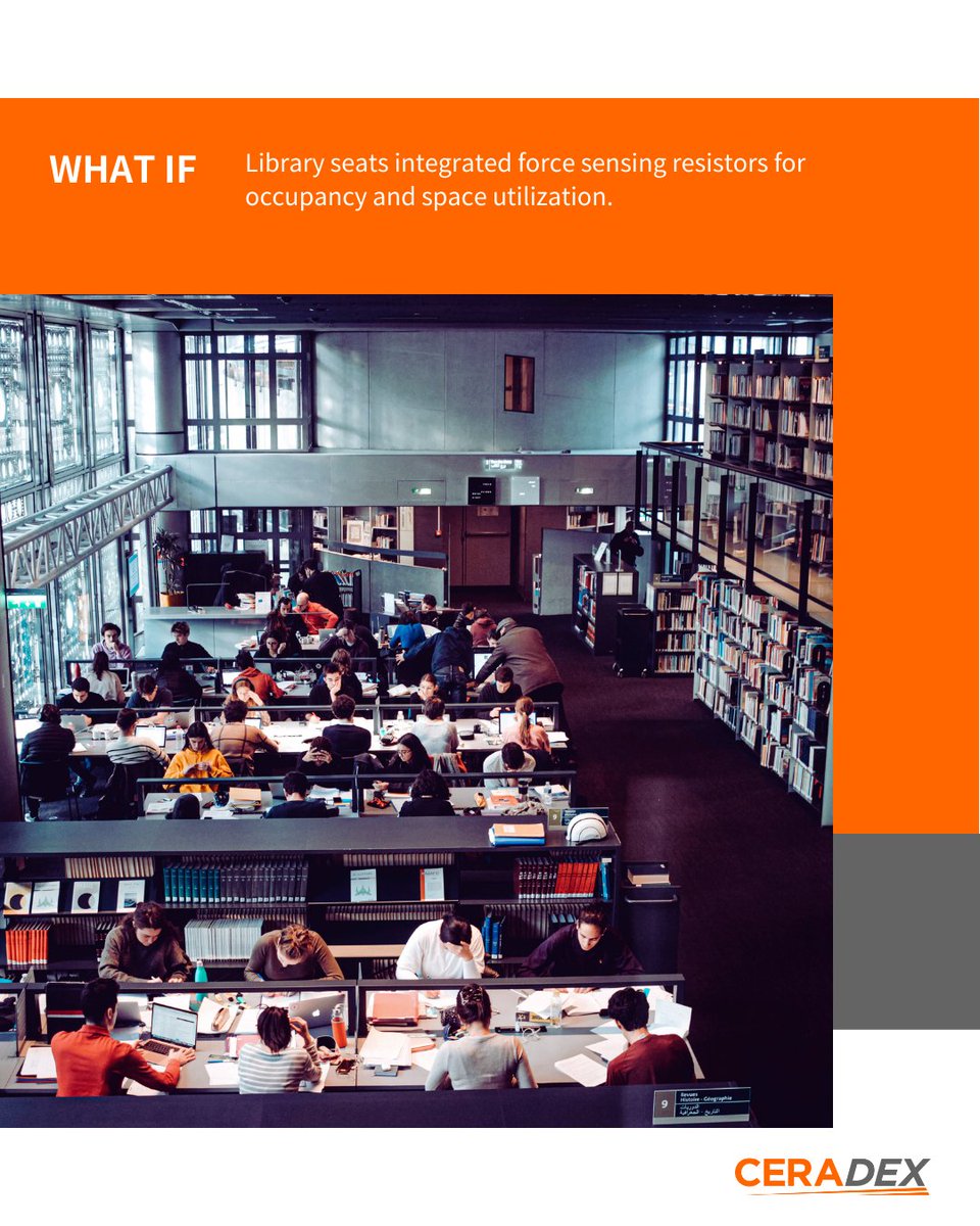 Ceradex_Sensor's tweet image. 📚 Smart Seats in Libraries
FSRs enable real-time monitoring of seat occupancy for better space management.
🔸 Track usage
🔸 Maximize efficiency
#FSR #SmartSeating #LibraryTech
🔗 ceradex-sensor.com