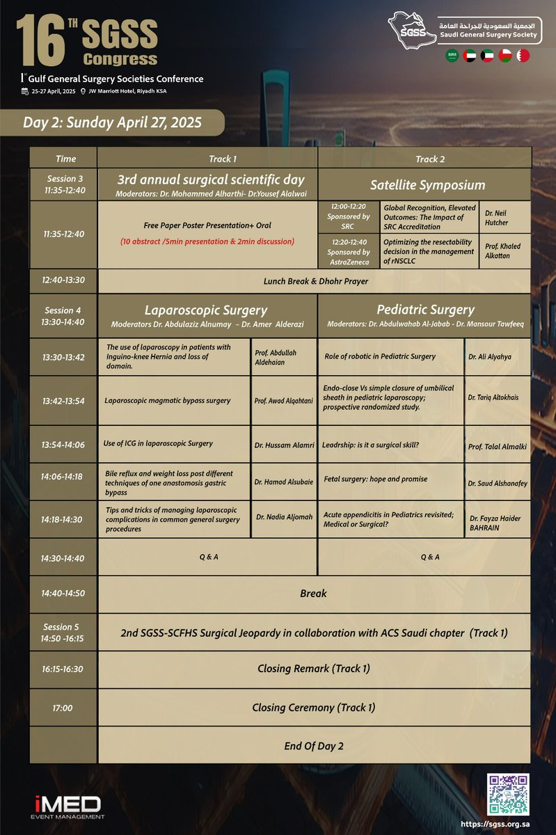 SGSS_KSA's tweet photo. Day 2 Scientific Program https://t.co/PkiZcWqCAa