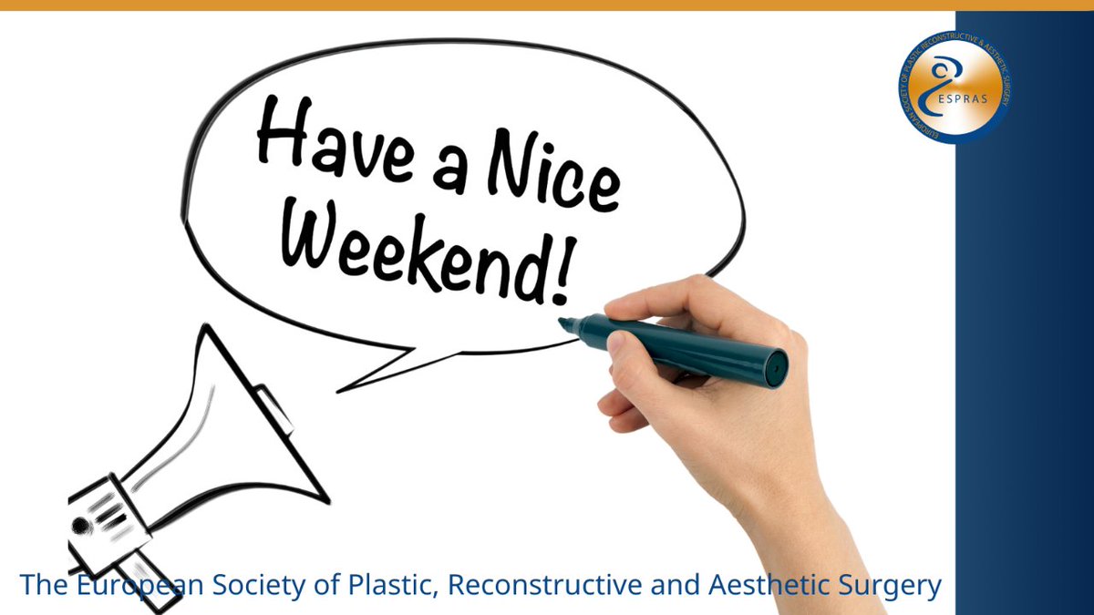 ESPRAS_Europe's tweet photo. Wishing you all a great weekend from all at #ESPRAS #FF @drroykim @RoyLilley @FabNHSStuff  @BrennanSurgeon @SECPREorg @lakarforbundet  @UKSurgeons @MrMarkHenley @ASPS_News @ASPS_Members @skadoc_ @clemensmd @6state https://t.co/JP8G2JngBm