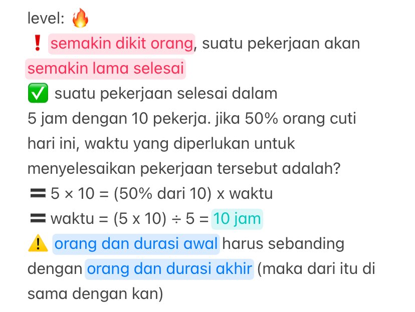 in4mathics's tweet image. PERBANDINGAN BERBALIK NILAI ‼️