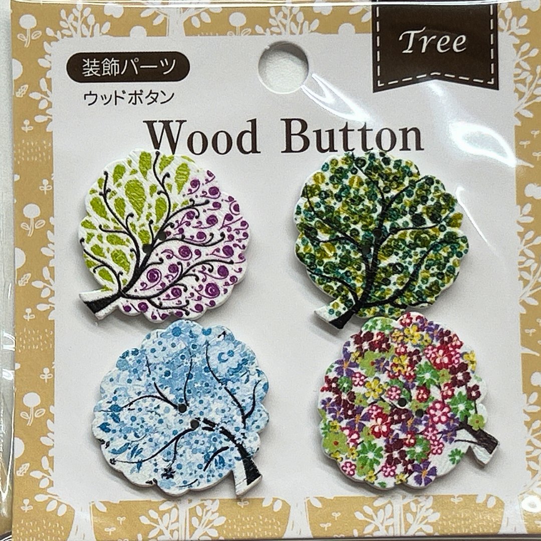 Seria の“隠れクラフトアイテム”🎄／ ウッドボタン ツリー 4P