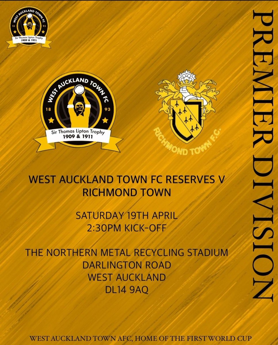 West welcome <a href="/RichmondTownFC/">Richmond Town FC</a> to The Northern Metal Recycling Stadium today

#getyourselvesalong 
#westisbest