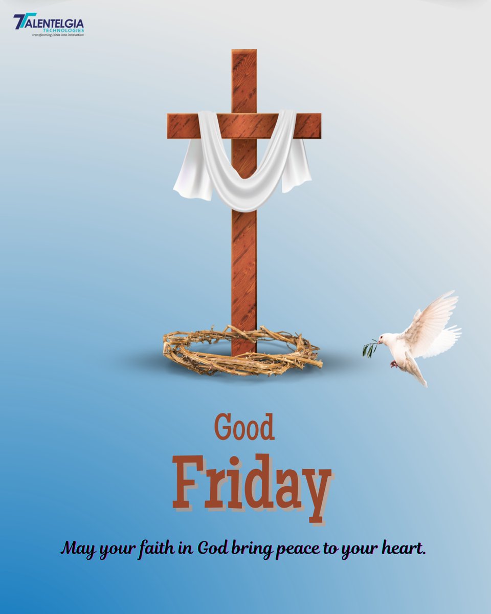 talentelgia's tweet image. Wishing you peace and purpose this Good Friday. 🌿
#GoodFriday #HopeAndReflection #WorkWithHeart
