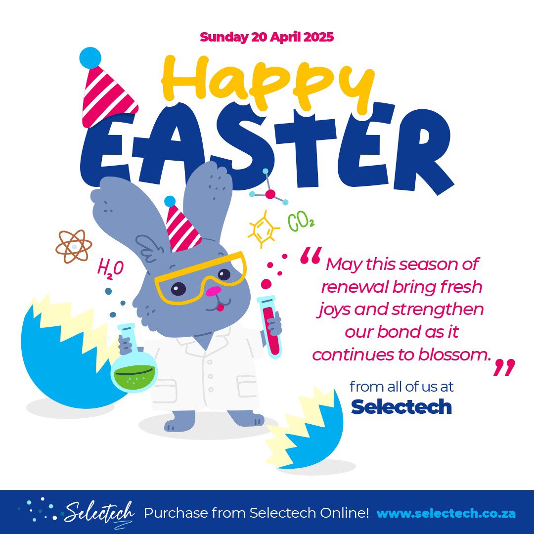 SelectechZA's tweet image. 🐣 HOP into Easter with Selectech!
We’re EGGS-tremely ready to crack better results with premium lab &amp;amp; testing gear!
🔬 Smart solutions. Sweet results.
📦 Nationwide Delivery | 💬 Expert Support | 📍 Trusted in SA
👉 selectech.co.za
#SelectechSA #HappyEaster#SmartSolution