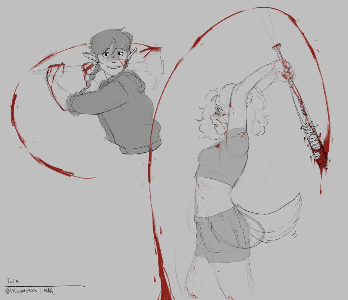 moxnotebook's tweet photo. blood arcs + murder gfs #TWTR #wenclair #wenclairfanart https://t.co/KVUQml7jl9