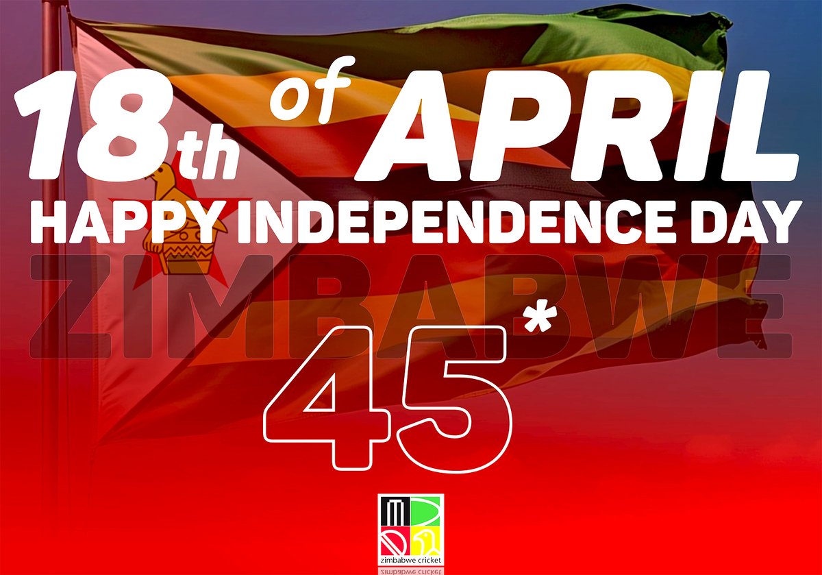 On this 18th of April, Zimbabwe celebrates its 45th Independence Day. Here’s to 45 not out! 🎉✨

#ZimAt45