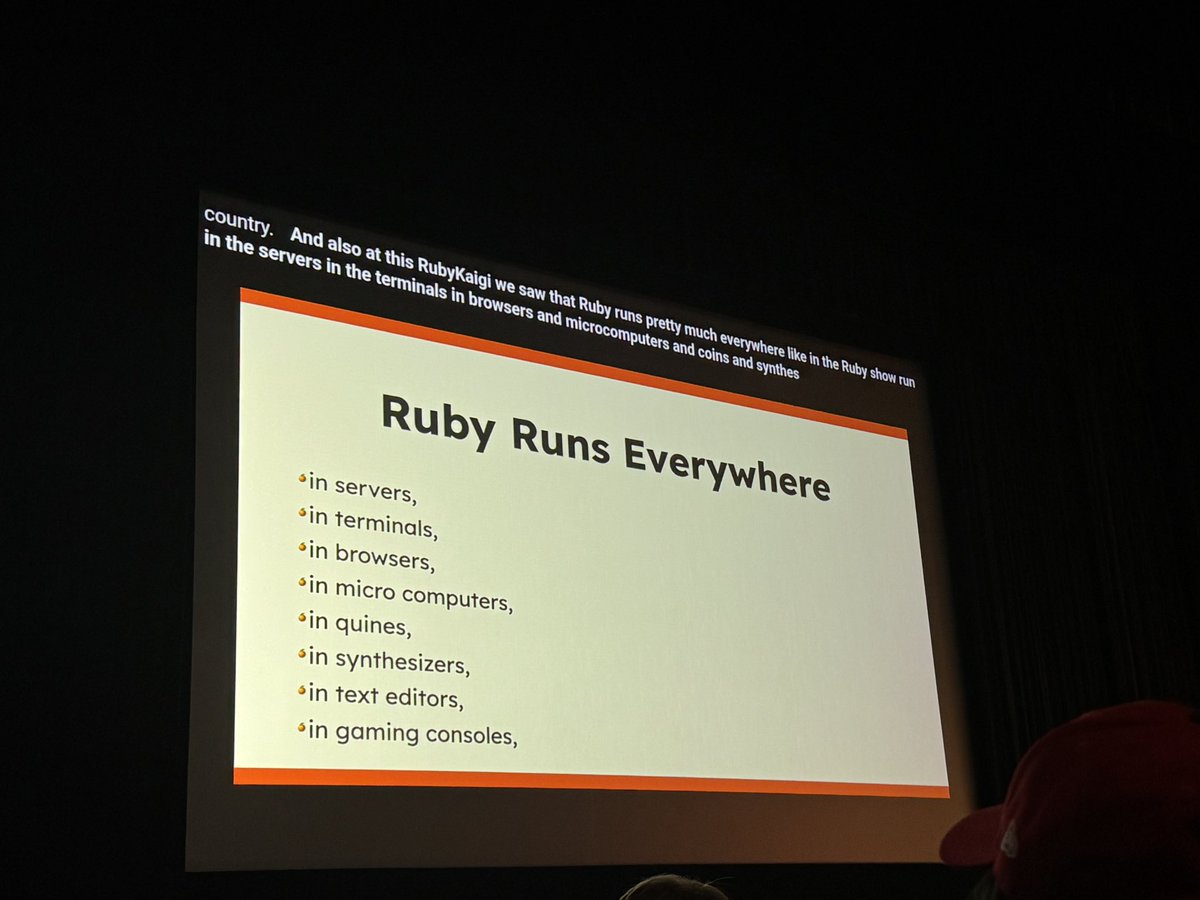 tadsan's tweet image. Ruby runs everywhere  #rubykaigi #rubykaigiA