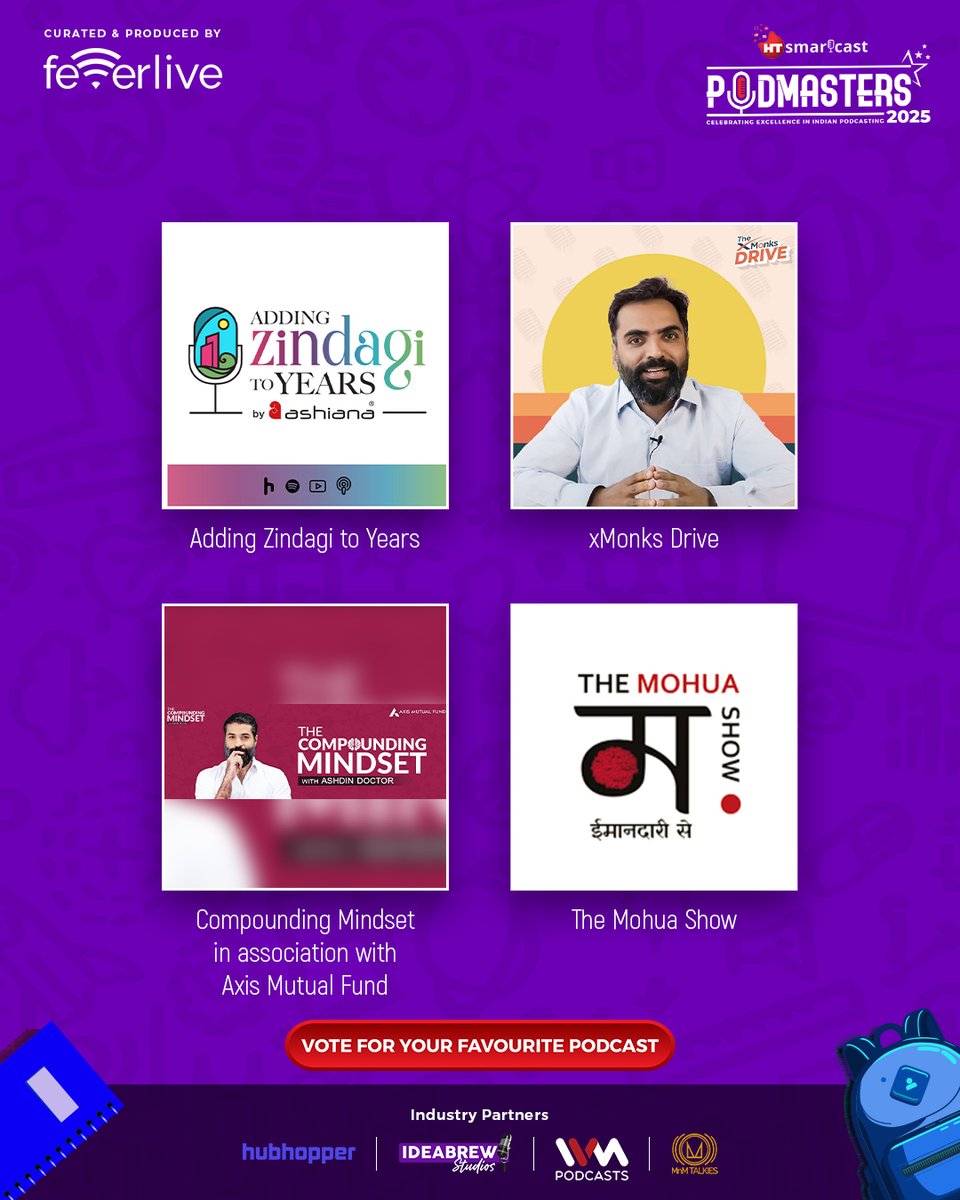HTSmartcast's tweet photo. Presenting the nominees for Most Inspiring Podcast—the voices that lit a fire, changed mindsets, and gave hope when it was needed most. 🌟🌟
Vote now to make your favorite podcaster become the Podmaster
Votinglink🔗https://t.co/MJnoEM6NWN
#podmasters2025 #HTSmartcast #Feverfm https://t.co/UAOlk6GJo6
