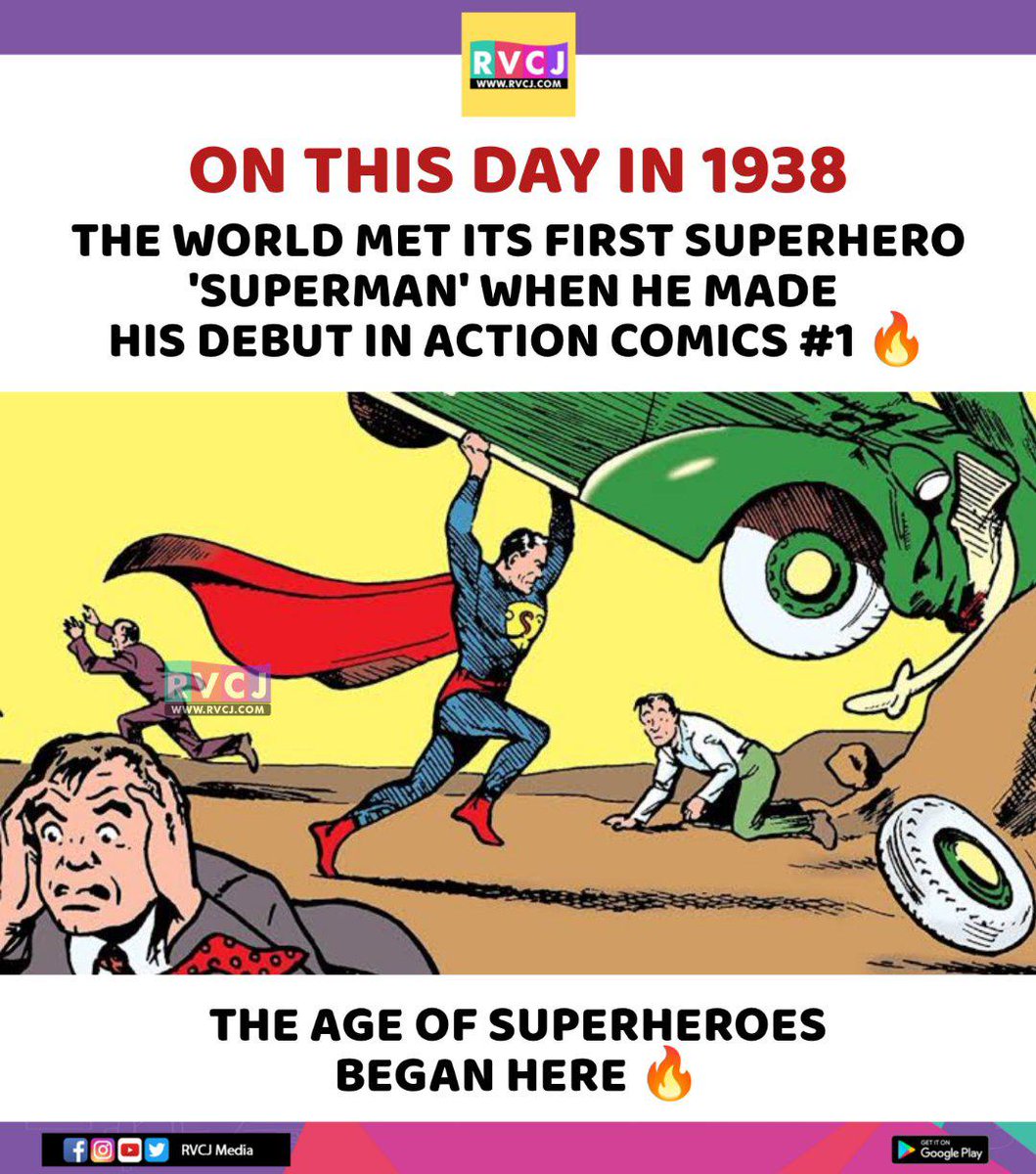 rvcjmovies's tweet photo. #OnThisDay in 1938
#superman #actioncomics1 https://t.co/zFU2yTGMIW