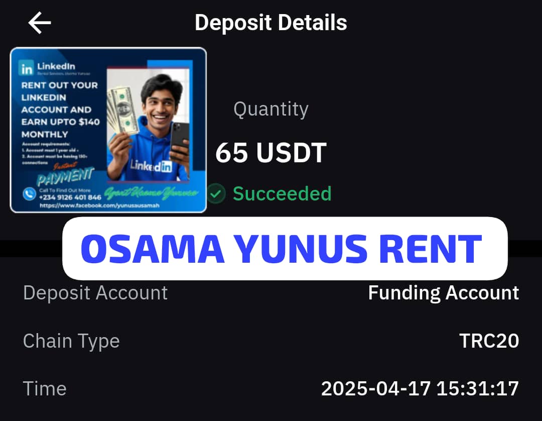 #linkedinsupport 
LinkedIn Rent