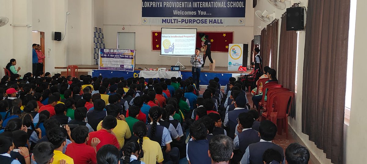 MDhrol's tweet photo. #IPFestivalGujarat #IPMonth
IP Awareness Program for 300 students of Lokpriya International school at Jamnagar by @InfoGujcost approved M. D. Mehta District science center dhrol IP Lab (dist Jamnagar) @IndiaDST @monakhandhar @narottamsahoo @dstGujarat @WIPO @dharmesh0506 https://t.co/aJgc90xHyG