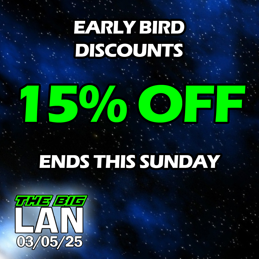 TheBigLAN's tweet photo. Early bird discounts end this Sunday! https://t.co/vacLwJ9aw6
#LAN #Melbourne #CS2 #RocketLeague #Halo #COD https://t.co/fTm6UutYg9