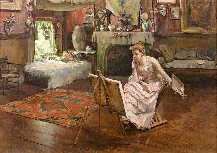 Pues si, ellas también pintaban.
#Ellastambiénpintaban
De Irving Ramsey Wiles.