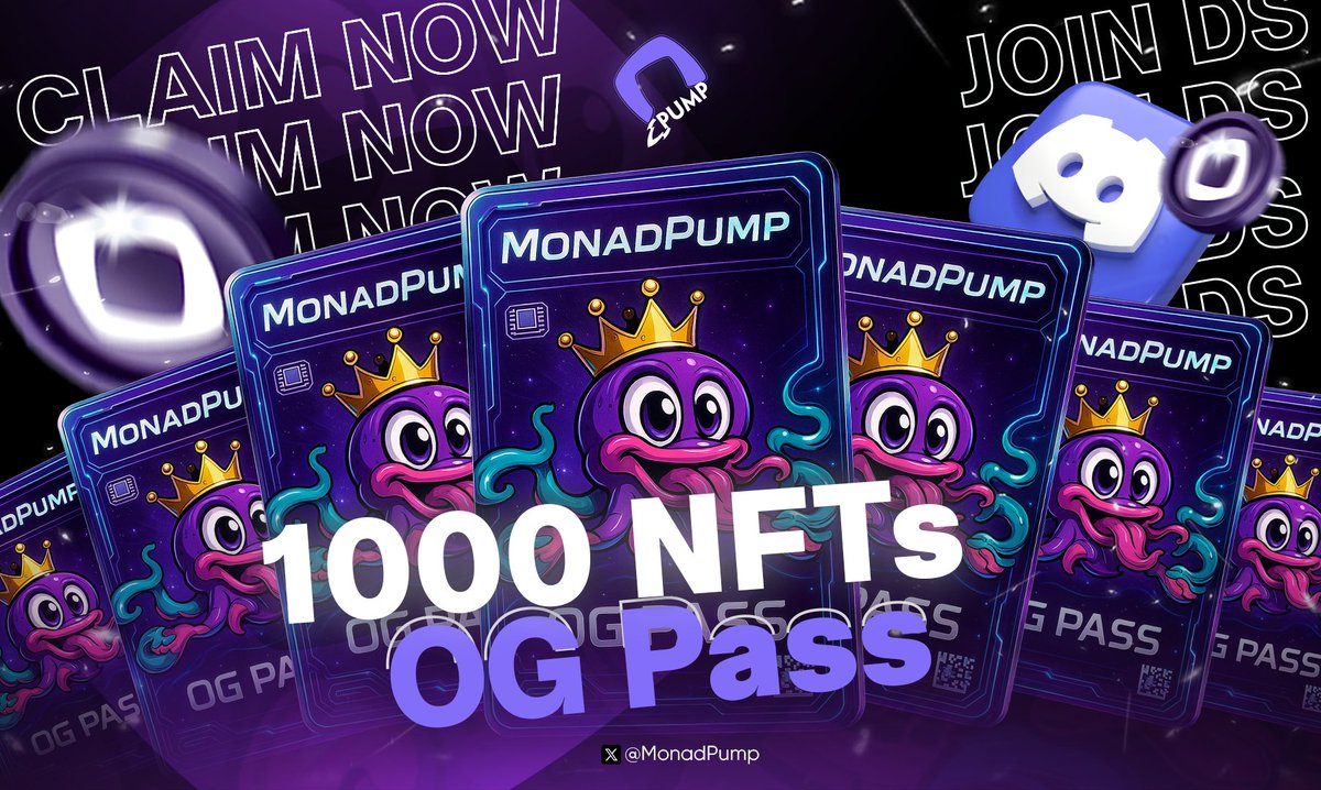 🚨 LIMITED OG PASS NFT + DISCORD = LIVE NOW🧨

The first 1000 freaks get the exclusive #OG role.

1️⃣ 💜 + RT this post
2️⃣ Mint your OG Pass on Magic Eden
👉magiceden.io/mint-terminal/…
3️⃣ Verify NFT in our Discord to unlock OG role

🔥 FCFS. Only 1000 spots!

OG Pass - is your early
