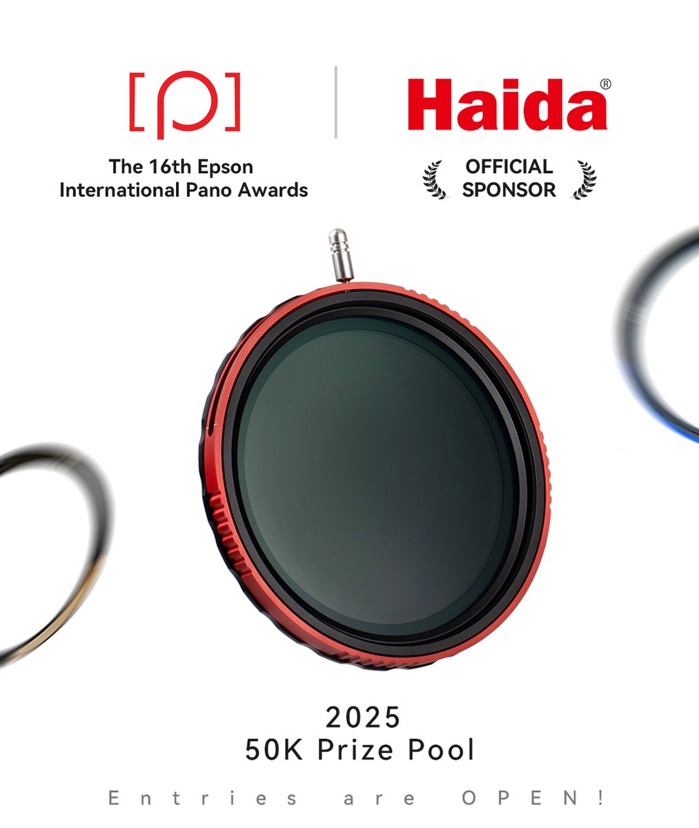 We are pleased to announce our continued sponsorship of the the 16th Epson International Pano Awards!
50K Prize Pool - Enter Now!
thepanoawards.com
Haida will always support every soul captivated by photography!
#Haida #haidafilter #haidaandfilter #epson