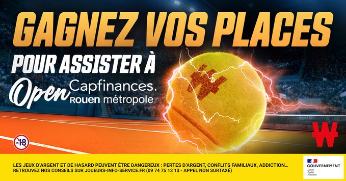 SansFilet's tweet photo. 🎾 2 places VIP (accès au village à partir de 11h) pour l'@OpenRouen, samedi 19/04, sont à gagner !  

👉 Pour participer : retweetez ce tweet, suivez @SansFilet et répondez avec votre pseudo Winamax. 

🤞 Tirage au sort à 19h ! 

📄 Règlement > https://t.co/LpCOVpha7L https://t.co/2cIJ0LYK81