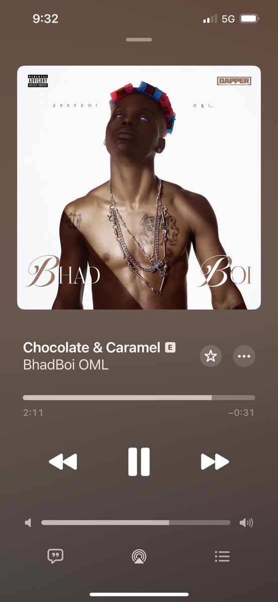 Smooth like the title, soft on the soul.
Chocolate and Caramel by <a href="/Bhadboi_OML/">Bhadboi Oml</a> feels like driving at night with someone you like. Been on repeat for dayssss….

#AfrobeatsPoetry #BhadboiOML #NowPlaying #XNaijaSound #SoulfulVibes