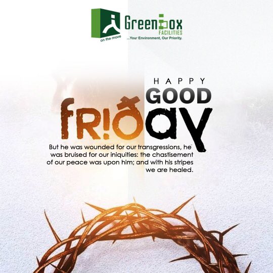 Greenbox_ltd's tweet photo. HAPPY GOOD FRIDAY. 
Wishing you a blessed and joyous Good Friday. May this day bring you peace, reflection, and renewal. May the  sacrifice and love of God guide you throughout the Easter season.

#goodfriday #easter #happygoodfriday #goodfriday2025 #love  #heisrisen #christ https://t.co/4ufz3EaBms