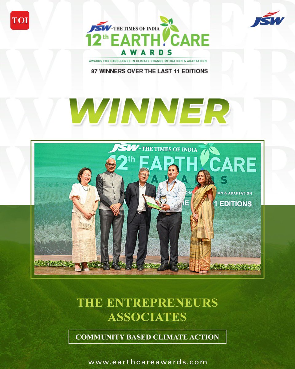 Earth Care Awards (@earthcareawards) on Twitter photo Hearty Congratulations to The Entrepreneurs Associates. We proudly commend tEA’s remarkable recognition at the 12th <a href="/EarthCareAwards/">Earth Care Awards</a> under the Community-Based Climate Action category for their visionary initiative, ‘Trees for Wealth’ across Nagaland and Manipur. <a href="/timesofindia/">The Times Of India</a> Hearty Congratulations to The Entrepreneurs Associates. We proudly commend tEA’s remarkable recognition at the 12th <a href="/EarthCareAwards/">Earth Care Awards</a> under the Community-Based Climate Action category for their visionary initiative, ‘Trees for Wealth’ across Nagaland and Manipur. <a href="/timesofindia/">The Times Of India</a>