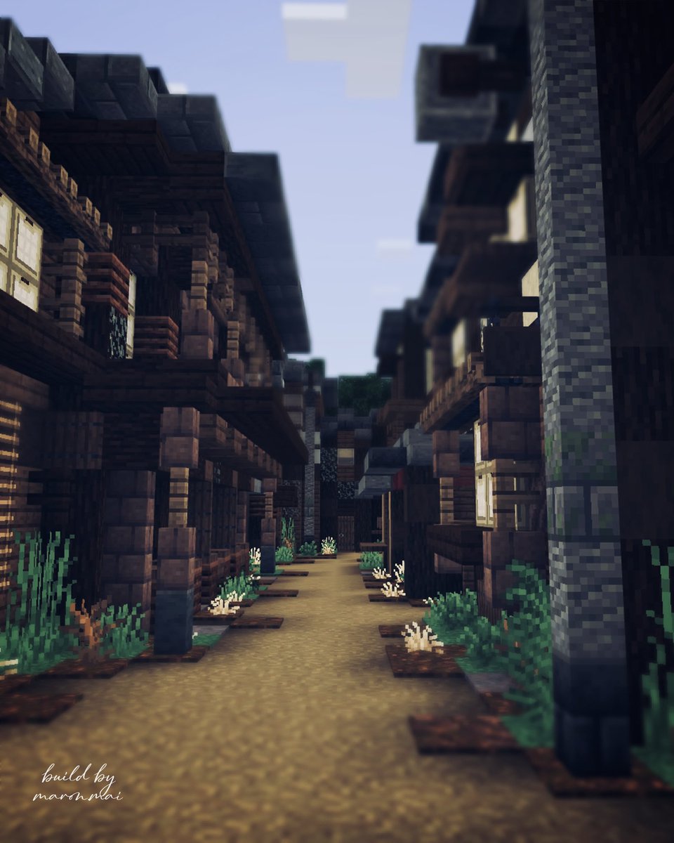 🪵🌱.*
#Minecraft #minecraft建築コミュ #Minecraftbuilds #マイクラ #backalley