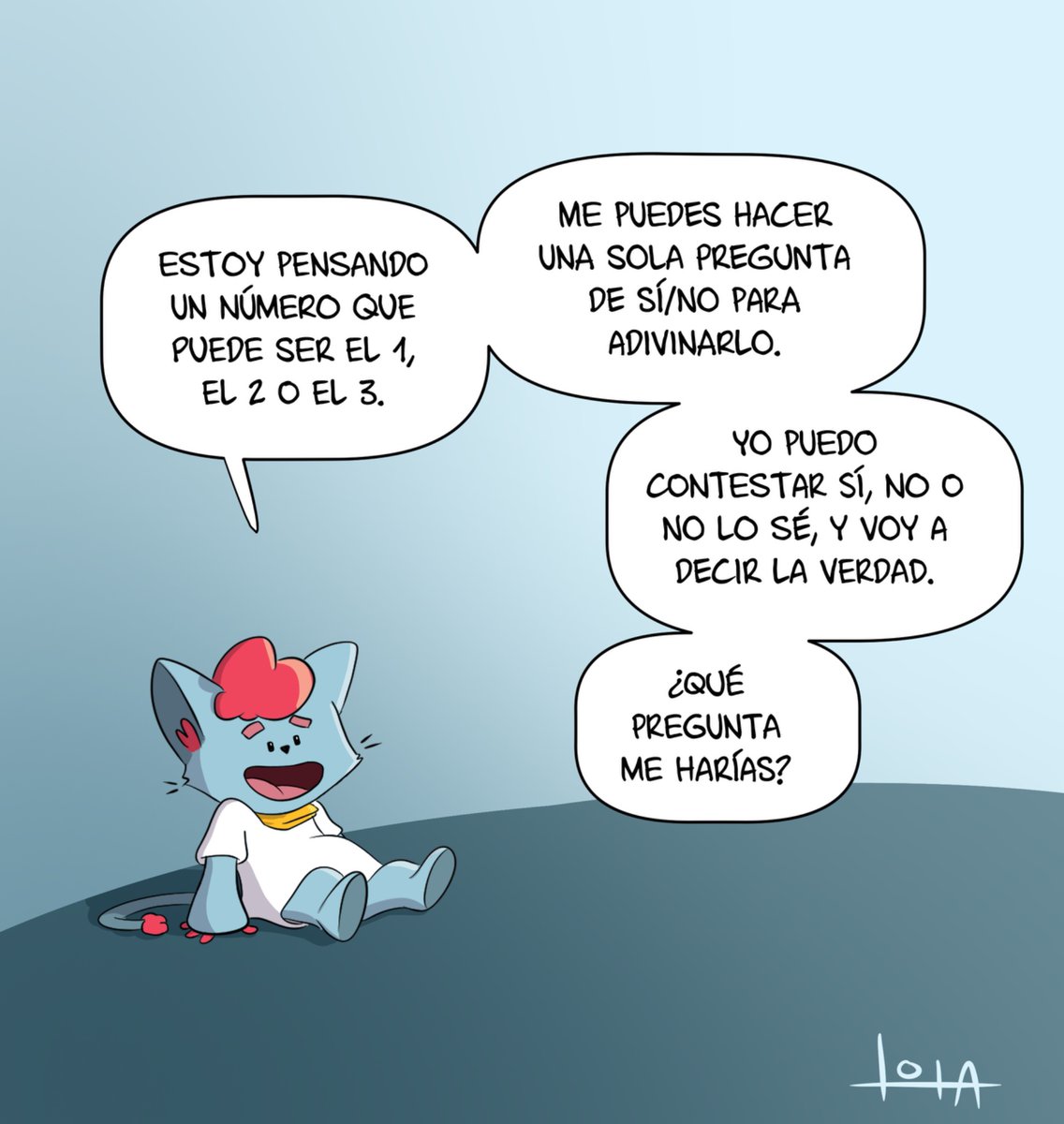 Aquí va mi versión de otro fantástico problema de Mark Ordower. ¿Qué pregunta harías?