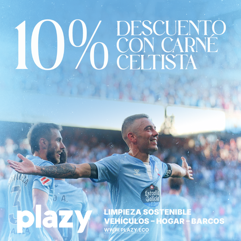 RCCelta's tweet photo. ♻ Con #Plazy, la limpieza de tu coche y mucho más a domicilio y SOSTENIBLE.
🎁 Celtista, ¿quieres un 10% de DESCUENTO en tu primer servicio?
👉 Entra y usa el código CELTA10.