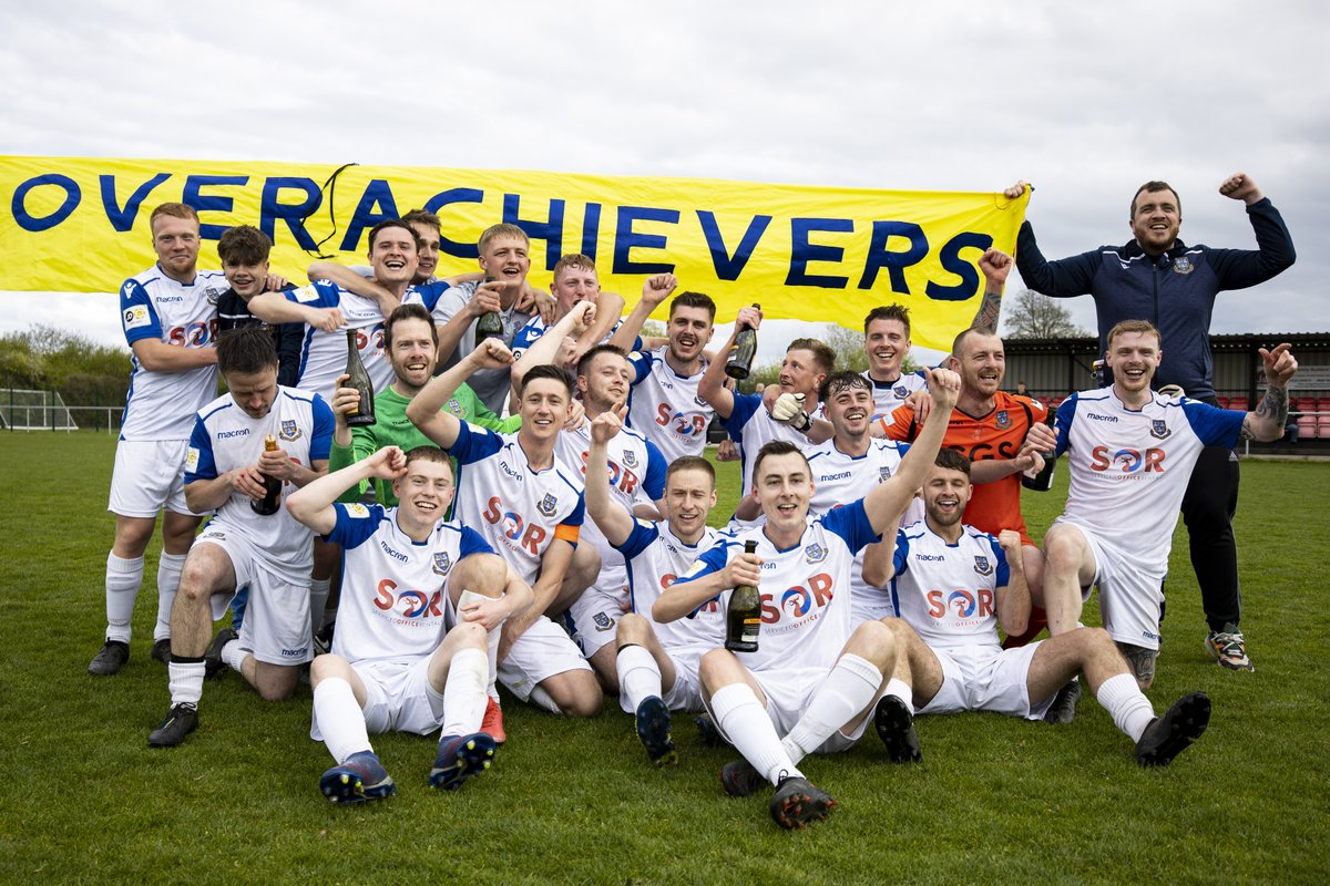 On this day in 2022 the 'Overachievers' sealed the Cymru South title with a 3-1 victory at Undy Athletic! Our greatest success and biggest FAW fine in club history secured on the same day 🏆