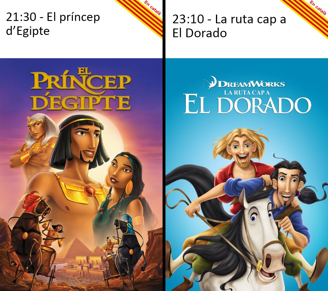 Bon dia! 

Avui divendres sant us portem dues històries d'aventures animades. 

Recordeu que demà a partir de les 15:00 emetrem el nostre especial de setmana santa!

Ens veiem aquesta nit a partir de les 21:30 a twitch.tv/despertaferrotv