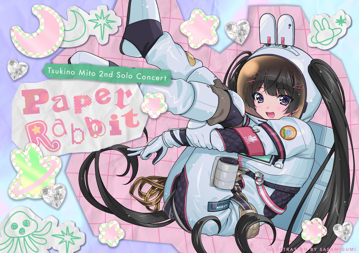 sasamigumi's tweet photo. ライブ開催おめでとうございます.🪐 ݁˖
 #月ノ美兎PaperRabbit 　#みとあーと https://t.co/Ngv5YjRpSO