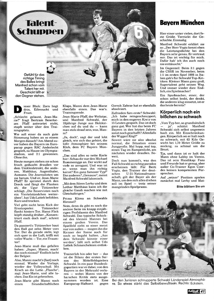 kicker_fuma's tweet photo. "Manfred Schwabl - Junge, aus dir wird noch was"
(Aus: Fuma September/Oktober 1986)
#schwabl #fcbayern #glubb #1860 #haching #dfb #botd #happybirthday https://t.co/XhnAzxMl4e